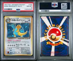 Dark Dragonite 149 Pokemon Card Rocket Gang Holo Rare 1997 WOTC Nintendo PSA 8 - Image 3