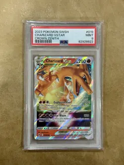 Pokemon Card PSA 9 CHARIZARD VSTAR #019 Sword & Shield Crown Zenith - Image 1