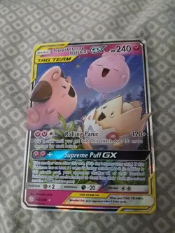 Pokemon TCG Togepi Cleffa Igglybuff GX Holo Card 143/236 Tag Team Cosmic Eclipse - Image 1