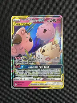 Pokemon TCG Togepi & Cleffa & Igglybuff GX 143/236 Cosmic Eclipse NM - Image 1