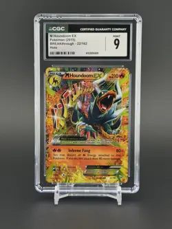 CGC 9 MINT M Houndoom EX 2015 BREAKthrough 22/162 Holo Pokemon Card - Image 1