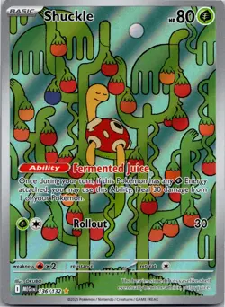 Shuckle 136/132 Illustration Rare Mega Evolution Pokemon Holo Near Mint - Image 1