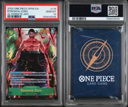 2024 ONE PIECE OP06-WINGS OF THE CAPTAIN ALTERNATE ART #118 RORONOA ZORO PSA 10 - Image 3