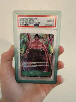 2023 ONE PIECE JAPANESE OP06-WINGS OF THE CAPTAIN #118 RORONOA ZORO PSA 10 - Image 1