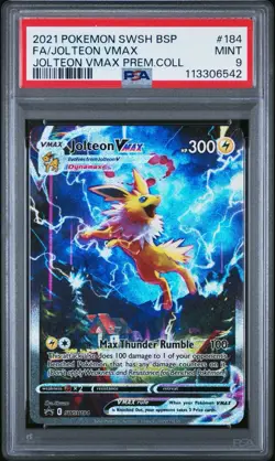 Jolteon VMAX SWSH184 SWSH: Sword & Shield Promo Cards Holo PSA 9 - Image 1
