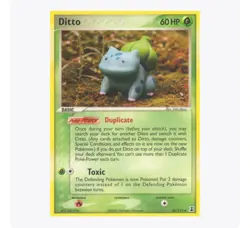 Pokemon Card Ditto Bulbasaur 36/113 Uncommon Ex Delta Species Vintage LP - Image 1