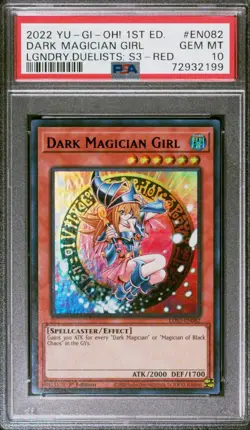 PSA 10 Dark Magician Girl LDS3-EN082 Legendary Duelists Season 3 Red Yugioh Card - Image 1
