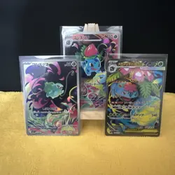 Pokemon Cards Mega Venusaur ex SAR Bulbasaur Ivysaur AR set 3 Mega Brave Japan - Image 1