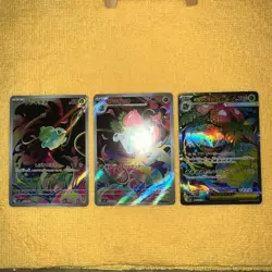 Pokemon Cards Mega Venusaur ex SAR Bulbasaur Ivysaur AR set 3 Mega Brave Japan - Image 2