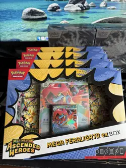 Pokemon TCG: Mega Evolution-Ascended Heroes Mega Feraligatr ex Box - Image 1
