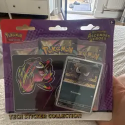 Pokemon TCG Mega Evolution Ascended Heroes 3-Pack Tech Sticker Gastly Promo - Image 1