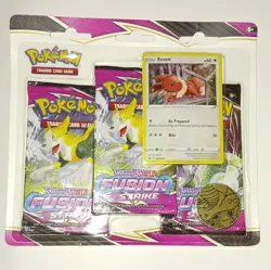 Pokemon Sword & Shield Fusion Strike Eevee 3 Pack Blister **NEW FACTORY SEALED** - Image 1