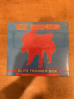 Pokemon TCG Sword and Shield Base Set Elite Trainer Box Zamazenta ETB SEALED - Image 1