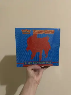 Sword and Shield Base Set ETB Elite Trainer Box Zamazenta Pokemon TCG Sealed - Image 1