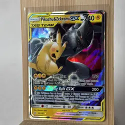 Pokemon Pikachu & Zekrom GX TCG Sun & Moon Team Up Holo Ultra Rare Card 33/181 - Image 1