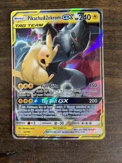 Pikachu & Zekrom GX 33/181 Team Up Holo Ultra Rare Pokemon Card - Image 1