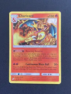 Charizard Sun Moon Team Up 14/181 Cracked Ice Holo Rare | Pokemon TCG Authentic - Image 2