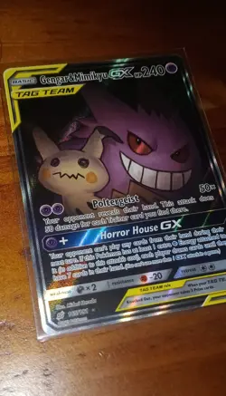 Gengar & Mimikyu GX 165/181 - Team Up - Ultra Rare Holo Pokemon Card Mint - Image 1