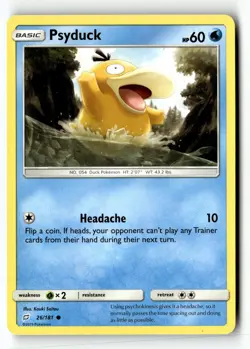 Pokemon Card Psyduck LP SM - Team Up 26/181 - Image 1