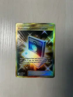 Pokemon TCG Sun & Moon Team Up Communication Card 196/181 Holo Secret Rare - Image 1