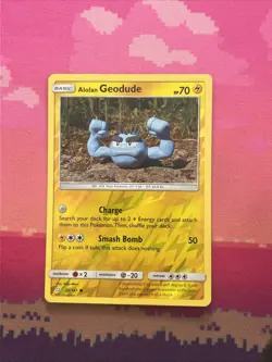 Pokemon Card Alolan Geodude Team Up Reverse Holo 35/181 Near Mint - Image 1