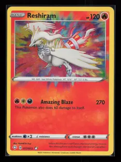 Reshiram 017/072 Amazing Rare Shining Fates Pokemon Card - Image 1
