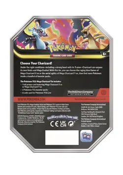 Pokemon TCG Cards Mega Charizard X EX Tin - NEW SEALED - Image 2