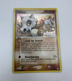 Nintendo Pokemon TCG Cubone EX Team Rocket Returns 2004 English vintage holo - Image 1