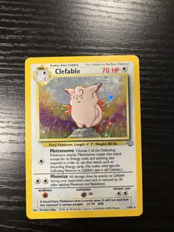 Clefable 5/130 Base Set 2 Holo Rare Pokemon Card LP #2 - Image 1