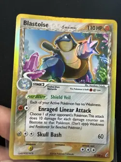 NM! Blastoise (2/100) EX Crystal Guardians Delta Species Holo Pokemon Card! - Image 1