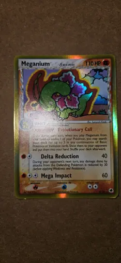 Pokemon TCG Meganium 4/101 EX Dragon Frontiers Reverse Holo Delta Species- LP - Image 3