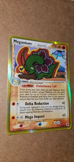 Pokemon TCG Meganium 4/101 EX Dragon Frontiers Reverse Holo Delta Species- LP - Image 5