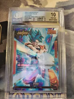 Dragon Ball Super Card Game Son Goku Awakened Pulse FB01-001 Beckett 10 - Image 1