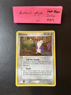 Pokemon TCG: Rattata Ex Team Rocket Returns (72/109) | Reverse Holo | LP-NM - Image 1