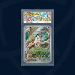 Pokemon TCG Meowth 106/094 Phantasmal Flames ACE 10 Perfect Subgrades - Image 3
