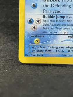 SWIRL Light Azumarill 13/105 Holo Rare Neo Destiny Pokemon Holo NM Yuka Morii - Image 5