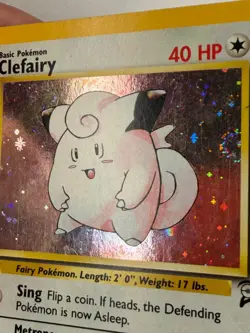 Vintage 2000 Pokemon TCG Base Set 2 CLEFAIRY HOLO Rare 6/130 MP English, Unltd - Image 3