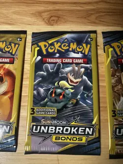 Pokemon Sun & Moon Unbroken Bonds - 4 packs - Art set - factory sealed - Image 3
