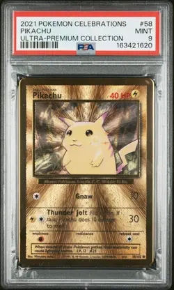 2021 POKEMON CELEBRATIONS ULTRA-PREMIUM COLLECTION #58 PIKACHU PSA 9 - Image 1