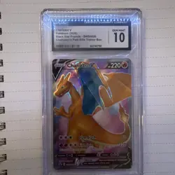 Pokemon TCG Charizard V SWSH050 Black Star Promo Holo Full Art CGC Gem Mint 10 - Image 1