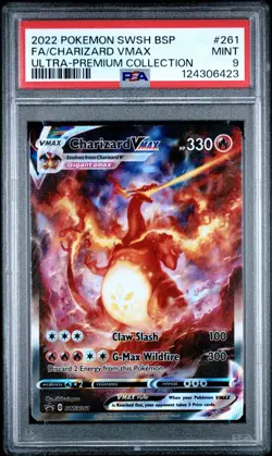 2022 Pokemon SWSH BSP FA/Charizard VMax Ultra Premium Collection #261 PSA 9 MINT - Image 1