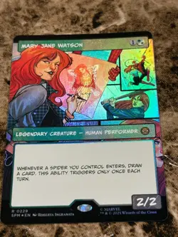 MARY JANE WATSON Magic MTG Spiderman Borderless Foil - Image 1