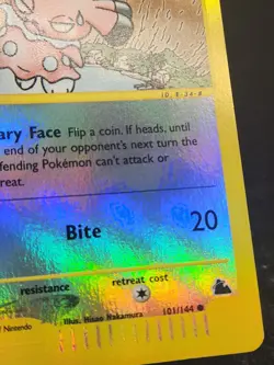 Snubbull 101/144 Skyridge Reverse Holo Mid-Era Vintage Pokemon Card Great Tcg Vt - Image 2