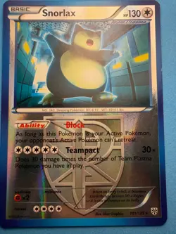 Snorlax (Team Plasma) 101/135 Plasma Storm Reverse Holo Rare LP Pokemon Card - Image 1
