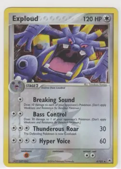 Pokemon TCG Exploud 6/101 Reverse Holo 2004 Hidden Legends - Image 1