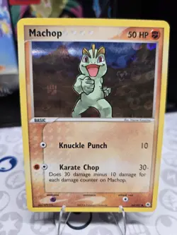 Pokemon TCG - EX Hidden Legends Machop 64/101 Reverse Holo - MP - Image 1
