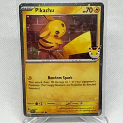 Pikachu Cosmo Holo Promo Pokemon TCG 051/162 English 70 HP Basic - Image 1