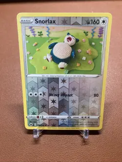 Pokemon TCG Snorlax 109/159 Reverse Holo Crown Zenith 160 HP Rare Asako Ito - Image 1