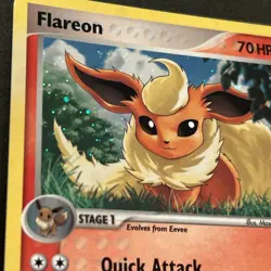 Pokemon TCG Flareon 2/17 POP Series 3 Holo Rare 2006 70 HP English Card NM - Image 2