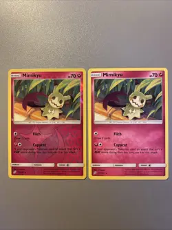 Pokemon Team Up Mimikyu 112/181 Reverse Holo And Non Holo Rare In NM Condition - Image 1